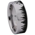 thumbnail image 3 of Trees and Mountain Scenery Tungsten Carbide Ring, 3 of 9