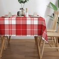 thumbnail image 2 of Rectangle Table Cloth, Menzies Tartan red White Plaid Resistant Washable Tablecloth Decorative Table Cover for Dining, Indoor and Outdoor, 2 of 6