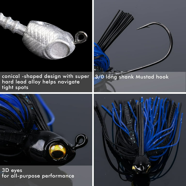 Goture Bass Jigs with Weed Guard Fishing Jigs Silicone Skirts