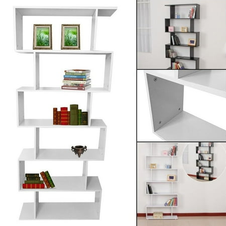 Walfront Mainstays Home 6 Tier Corner Bookshelf Solid Wood Walfront Mainstays Home 6 Tier Corner Bookshelf Solid Wood Bookcase Storage Shelves Cube Closet Organizer Shelf Rack White