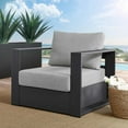 thumbnail image 3 of Tahoe Outdoor Patio Powder-Coated Aluminum Armchair Gray Gray, 3 of 9