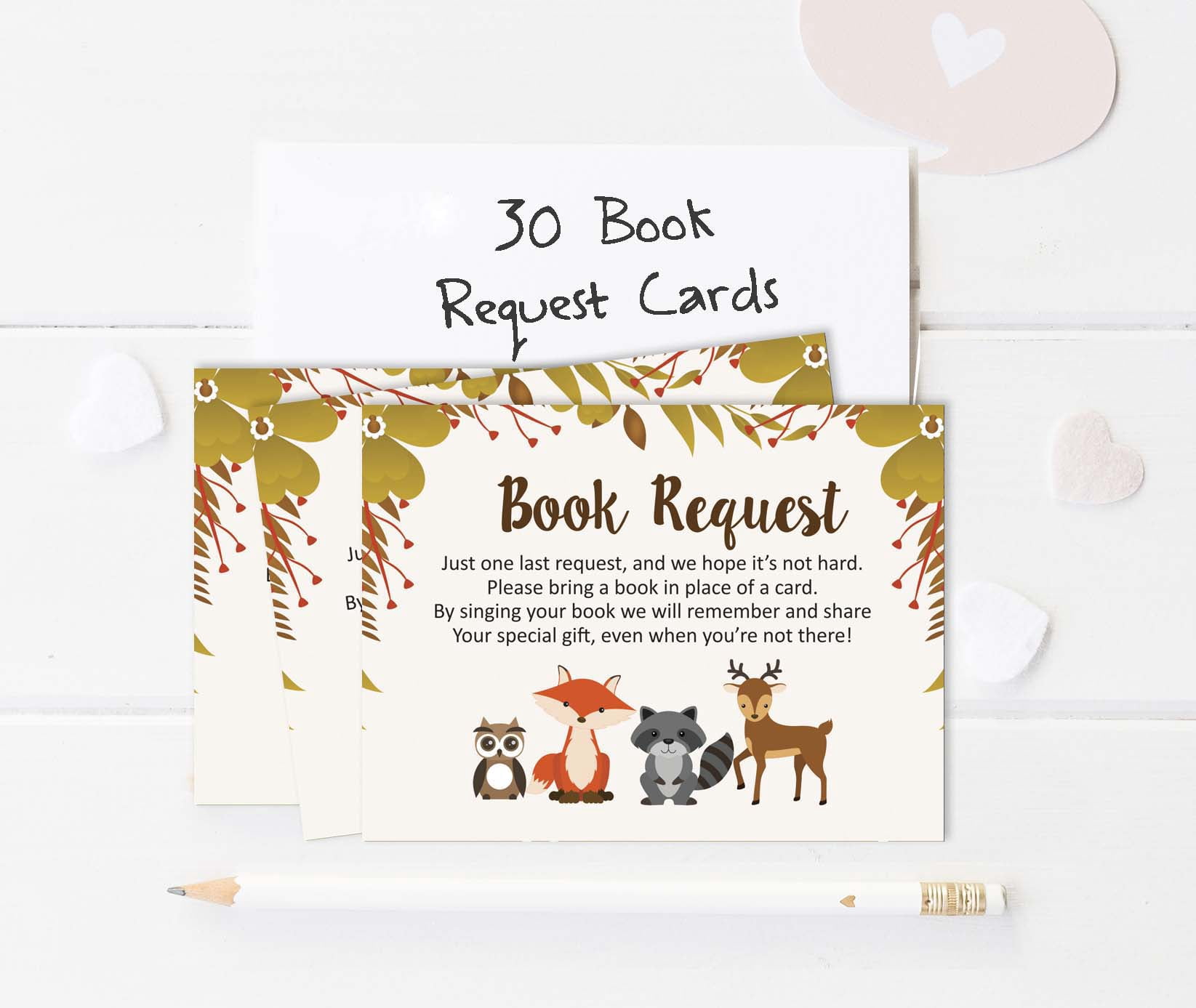 Inkdotpot 30Jungle Animals Gender Neutral Baby Shower Book Request Cards Bring A Book Instead Of A Card Baby Shower Invitations Inserts Games