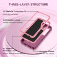 thumbnail image 2 of I-HONVA For Samsung Galaxy S25/S24 Case,3-Layer Military Grade Drop Protection Anti-Slip Rugged Shockproof Dustproof Protection 6.2 inch Phone Case,Purple Pink, 2 of 7