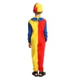 thumbnail image 2 of EeaseMX Mono de payaso con sombrero para niños y niñas, disfraz de payaso arcoíris para carnaval, Halloween, mascarada, actuación escénica, talla L, 2 of 7