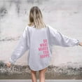 thumbnail image 2 of Oversized Hoodies for Women Casual Pullover Hooded Sweaters with Pockets Long Sleeve Graphic Sweatshirts Winter Loose Top (White 2XL), 2 of 7