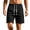 01# Black, variant on IhhxPro Men's Casual Shorts with Pockets Elastic Waist Board Men Quick Dry Swim Trunks Lightweight Loose Fit Summer Beach Activewear M-5XL