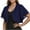 Navy1, variant on AherBiu Summer Cardigans for Women Chiffon Cropped Shrugs Ruffle Layered Short Sleeve Open Front Outwear
