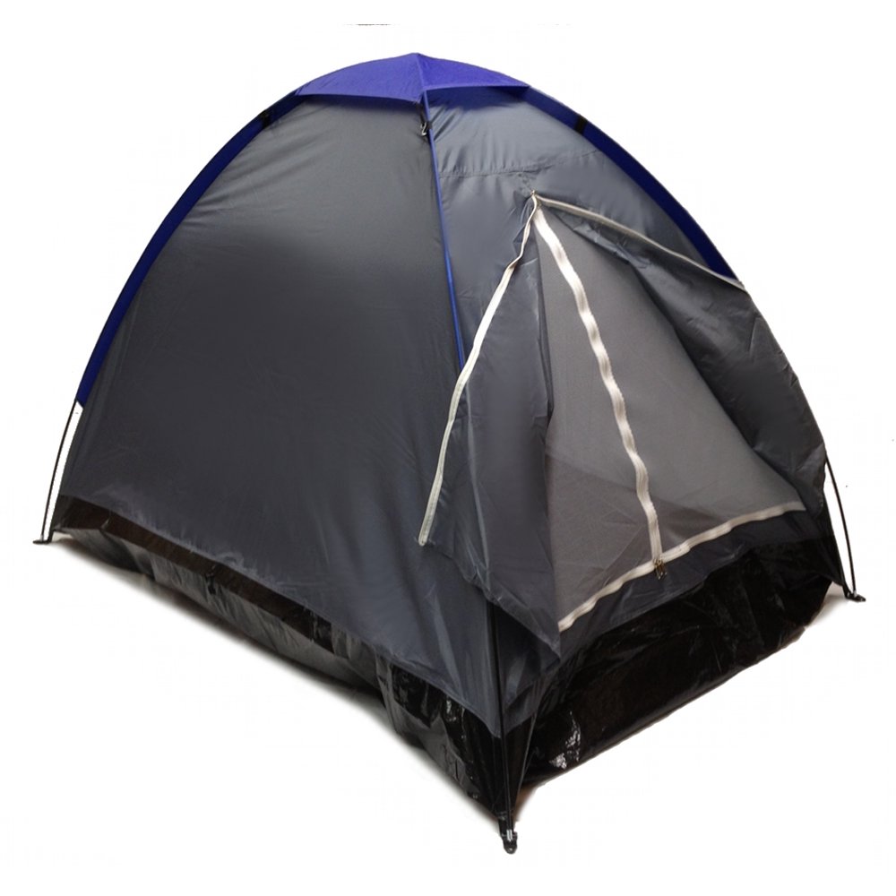 GRAY DOME CAMPING TENT 7x5' 2 Person, Two Man GRAPHITE BLUE Sealed