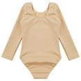thumbnail image 4 of Xnihocha Girls' Team Basics Long Sleeve Leotard Fleece Lined Ballet Bodysuit Gymnastic Training Round Neck 130, 4 of 7