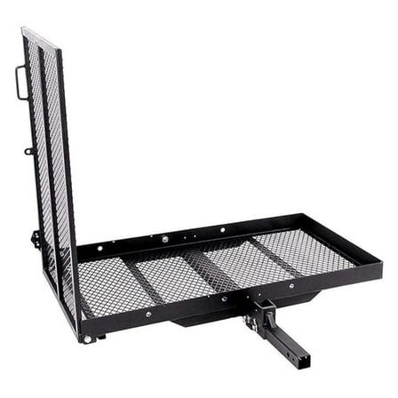 New Mobility Ramp Hitch Mounted 46.2 x 26.8 x 38.7 500 lbs for Wheelchair Electric Scooter Medical Disability with Rack Ramp Capacity Steel w/3" Rail Fit 2" Hitch Receiver Truck Van Car