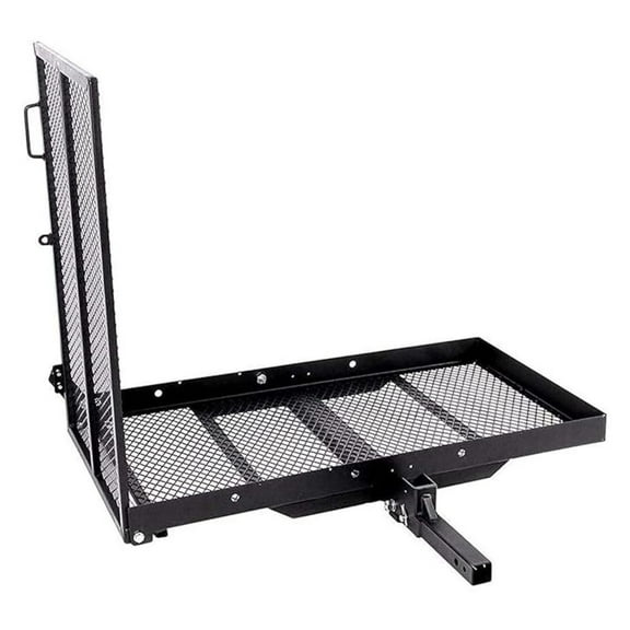 New Mobility Ramp Hitch Mounted 46.2 x 26.8 x 38.7 500 lbs for Wheelchair Electric Scooter Medical Disability with Rack Ramp Capacity Steel w/3" Rail Fit 2" Hitch Receiver Truck Van Car