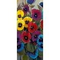 thumbnail image 2 of OToole, Tim 13x24 White Modern Wood Framed Museum Art Print Titled - Pansy Panel II, 2 of 4