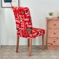 thumbnail image 6 of 6 Pcs/Set Soft Stretchable Dining Chair Covers with Printed Floral Patterns,Spandex Banquet Chair Seat Protector Slipcovers for Holiday Home Party, Hotel, Wedding Ceremony (Christmas), 6 of 6
