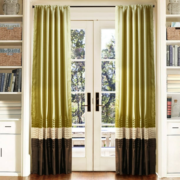 Mia Apple Green Window Curtains Pair 54 X 84 Walmart Com Walmart Com