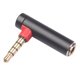 thumbnail image 3 of Adaptador , adaptadores de auriculares estéreo de ángulo de 90 degree de 3,5 mm  Negro shamjiam Adaptador de auriculares, 3 of 9