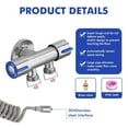 thumbnail image 3 of Bidet Sprayer for Toilet,Handheld Stainless Steel Sprayer Kit for Personal Hygiene, Cloth Diaper Cleaning, Easy to Install,Brushed Silver, 3 of 5