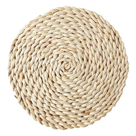 

round placemats boho woven 2pcs 14inch placemats washable straw placemats kitchenï¼dining & bar handcrafted 4 home basket round table mats for dining table round table dining set for 10