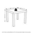 thumbnail image 4 of Pemberly Row Table d'Appoint Carrée Contemporaine, Ensemble de 2, Blanc, 4 of 5