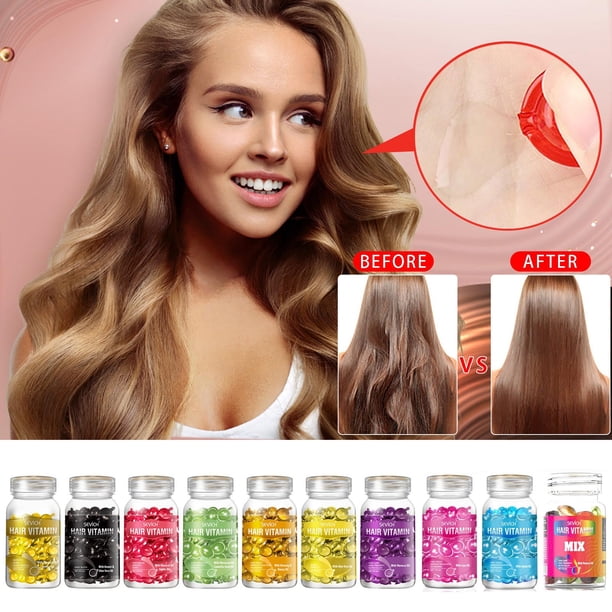Fiudx Ofertas Relámpago Aceite Para El Cabello 30 Cápsulas De Aceite Para El Cabello Con Queratina Para Puntas Abiertas Acondicionador Hidratante Reparador Para Cabello Seco O Dañado De todo Tipo 30