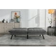 thumbnail image 3 of PAPROOS Convertible Sofa Bed, 67'' Futon Sofa Bed, Upholstered Sofa Bed Couch, Foladable Sofa Chair, Loveseat Sleeper Sofa for Small Space, Apartment, Living Room, Light Grey, 3 of 8