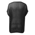 thumbnail image 7 of Crochet Coverups for Women Summer Cap Sleeve Hollow Out Casual Cruise Beach Vacation Tops Knit Pullover Sweater Black M, 7 of 7
