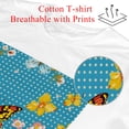 thumbnail image 2 of Tshirts Shirts for Men,Tshirts Shirts for Women,Butterfly Blue Background Flowers,2XL, 2 of 5
