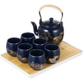 thumbnail image 1 of Juego de té japonés de 8 piezas, completo kit de té esmaltado con bandeja coladora de tetera, tazas de té, juego de té ideal para la oficina, el hogar, juegos de té asiáticos para los amantes del té, 1 of 5