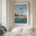 thumbnail image 5 of The Beach, Coney Island 01 - Brooklyn New York Photography Beach Coastal Ocean Architecture City Scenic Travel Poster Oak Framed Wall Art Print 11 x 14 inches, 5 of 12