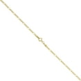 thumbnail image 4 of KoolJewelry 10k Yellow Gold Figaro Link Bracelet (2.3 mm, 7.5 inch), 4 of 6