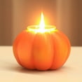 thumbnail image 4 of EUDIDV Halloween lights Ghost Decorative Lights Pumpkin Candle Light Orange Candlesticks Desktop Decor Candle Holders Fall Table Centerpieces Halloween Lighting Decoraions Pumpkin Candle, 4 of 7