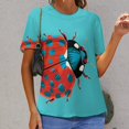 thumbnail image 6 of Ladybug Pattern Design T Shirts Basic T-Shirt Short Sleeve Ladies Tee Shirt Summer Graphic Clothing, 6 of 6