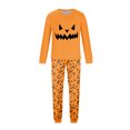 thumbnail image 5 of Halloween Pajamas Family Set - 2 piece Pumpkin Face Print Long Sleeve Top and Pants Loungewear,Holiday Cartoon Spooky Print Matching Family Halloween Pajamas for 2XL Pjs, 5 of 5