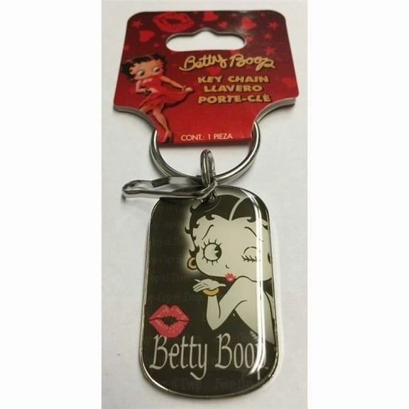 Betty Boop Dog Tag Keychain