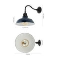 thumbnail image 3 of JONATHAN Y Aurora 12.25" 1-Light Farmhouse Industrial Indoor/Outdoor Iron LED Gooseneck Arm Outdoor Sconce, Navy, 3 of 7