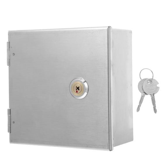 OUNONA Outdoor Stainless Steel Electrical Junction Box Enclosure with Lock Universal Electrical