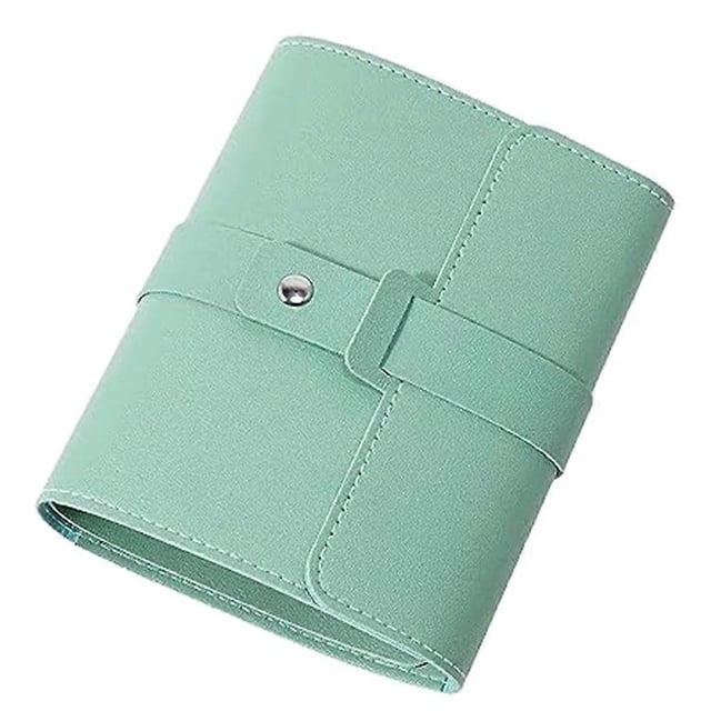 Bolsa para guardar joyas, bolsa para guardar pendientes, estuche de cuero plegable y portátil para guardar pendientes, bolsa enrollable para guardar joyas de viaje C