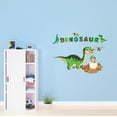 thumbnail image 2 of Word Dinosaur themed Lettering Wall Art DecorWall Decal Decoration Dinosaur Joyful Cartoon Cartoon Animals Decorating Ideas for Child's Bedroom Size: 20 In(W) x 14 In(H), 2 of 5