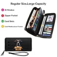 thumbnail image 3 of GEEAD Wallet with RFID Blocking for Women Spacious Everyday Wallet for Women Great Dane Wooden sign Digital art Durable Polyester Lining Season And Graduation Gifts, 3 of 10