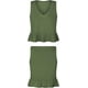 thumbnail image 4 of Camiseta sin mangas estilo babydoll con escote en V, dobladillo con volantes y peplum para mujer, 4 of 5