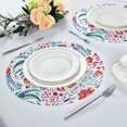 thumbnail image 5 of GZHJMY Cock in Flower Round Placemats, 4 Pack Table Mats for Kitchen Washable Non-Slip Place Mats Heat Resistant Place Mats for Kitchen Dining Table Decoration, 5 of 6