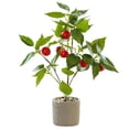 thumbnail image 1 of Flores artificiales en macetas de frutas, adornos artificiales creativos para decoración del hogar, plantas verdes, 1 of 5