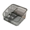 thumbnail image 3 of Soporte organizador de maquillaje Salvador bandejas de tocador compartimento acrílico Gris oscuro, 3 of 7