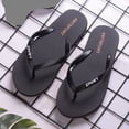 thumbnail image 6 of Mens Black Flip Flops Lightweight EVA Thong Sandals Non-Slip Beach Shoes Outdoor Summer Sandals for Men,Size 8.5, 6 of 7