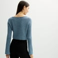 thumbnail image 2 of Juniors' Sugar Moon Boat Neck Pullover Color: Egret Size: X SMALL, 2 of 4