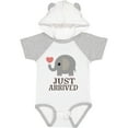 thumbnail image 3 of Inktastic Just Arrived Baby Elephant Boys or Girls Baby Bodysuit, 3 of 5