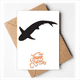 thumbnail image 1 of Tarjeta de Agradecimiento Unbranded Blue Ocean Shark animal feroz Nota en blanco del sobre, 1 of 4