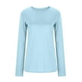 thumbnail image 5 of hotojiny Plus Size Tops for Women Lightweight Long Sleeve Round Neck Basic Tee Spring Fashion T Shirts, 5 of 7