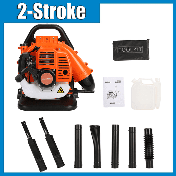 Floseru 52CC 550 CFM Leaf Blower - 2-Cycle Backpack Gas Powered Leaf Blower, Grass Lawn Blower Air Cooling Gasoline Backpack Grass Blower, Backpack Snow Blower for Garden