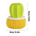 thumbnail image 3 of IPEWLEX Pot Brush Cactus Cleaning Gradient Colour - Stainless Steel Scrubber for Stoves, Ovens, Grills, Pots, Pans, and Cookware, Durable and Reusable, 3 of 6