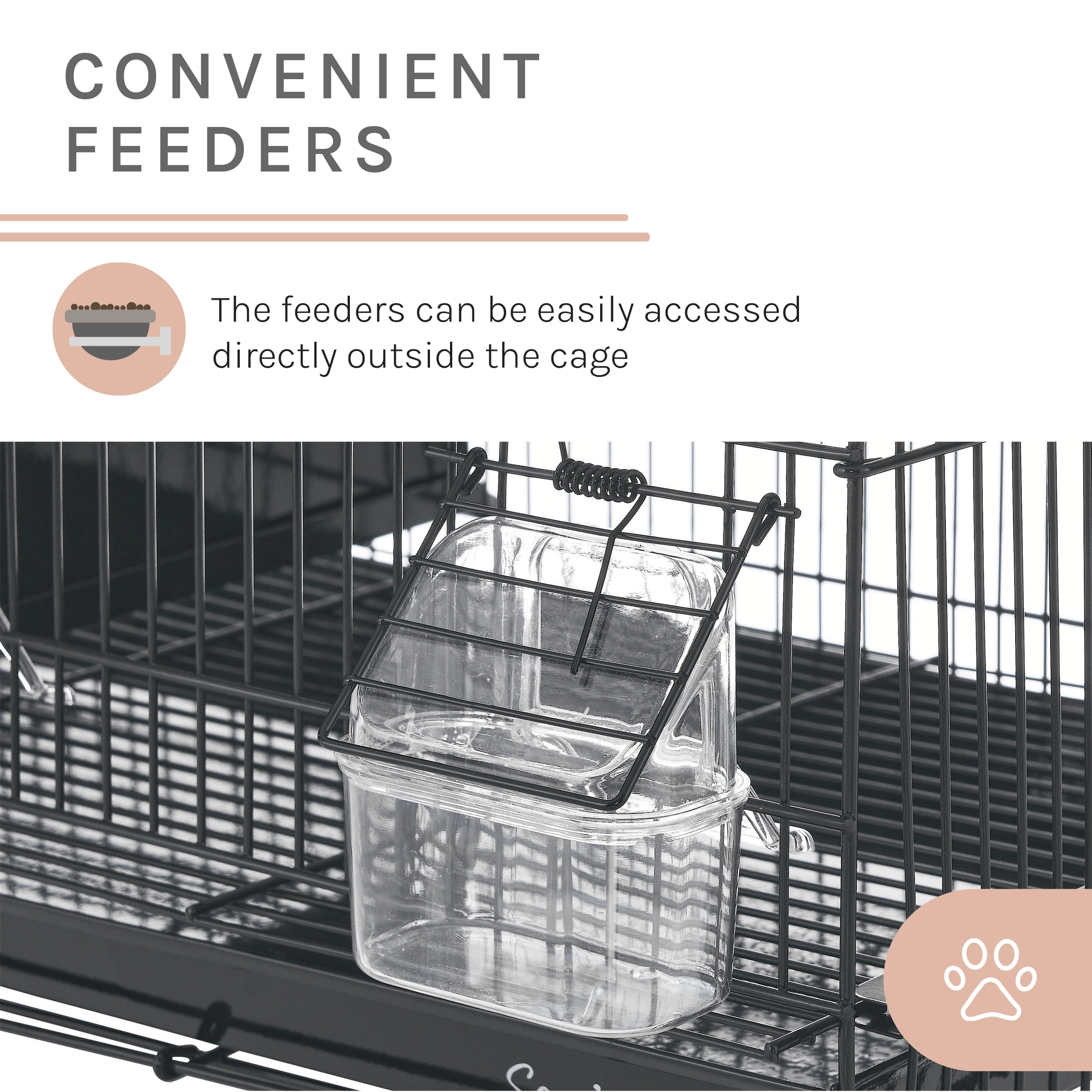 Willow 24'' Bird Cage In Black